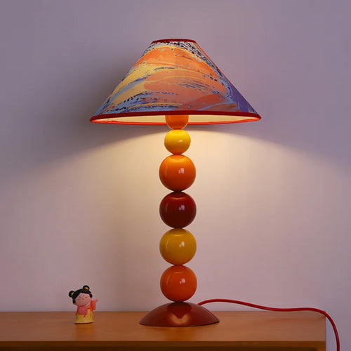 lampe de bureau vintage design nordique avec pierres colorées - vue 2 sur 8