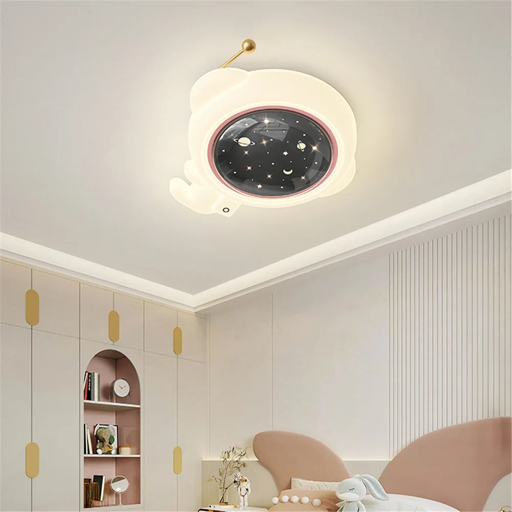 plafonnier led astronaute décoratif pour chambre d'enfants - vue 3 sur 10