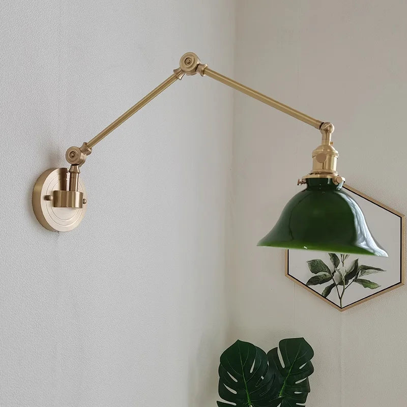 applique murale iwhd en cuivre rotative avec bras long pivotant - vue 6 sur 23