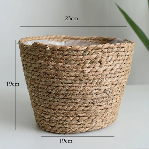 doublures en rotin pour paniers à plantes et décoration jardin - vue 13 sur 12