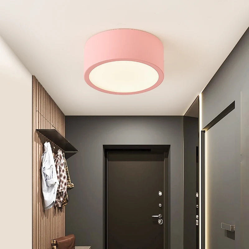 plafonnier led minimaliste multicolore luminaire décoratif d'intérieur rond ou carré