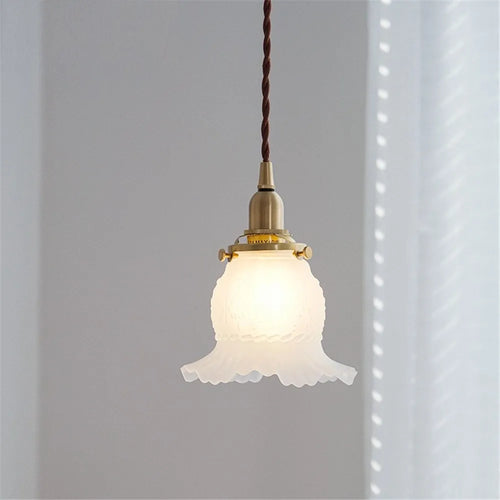 lustre nordique rétro en verre pour décoration intérieure - vue 3 sur 8