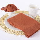 Serviette de table lot 10 gaze coton artisanale