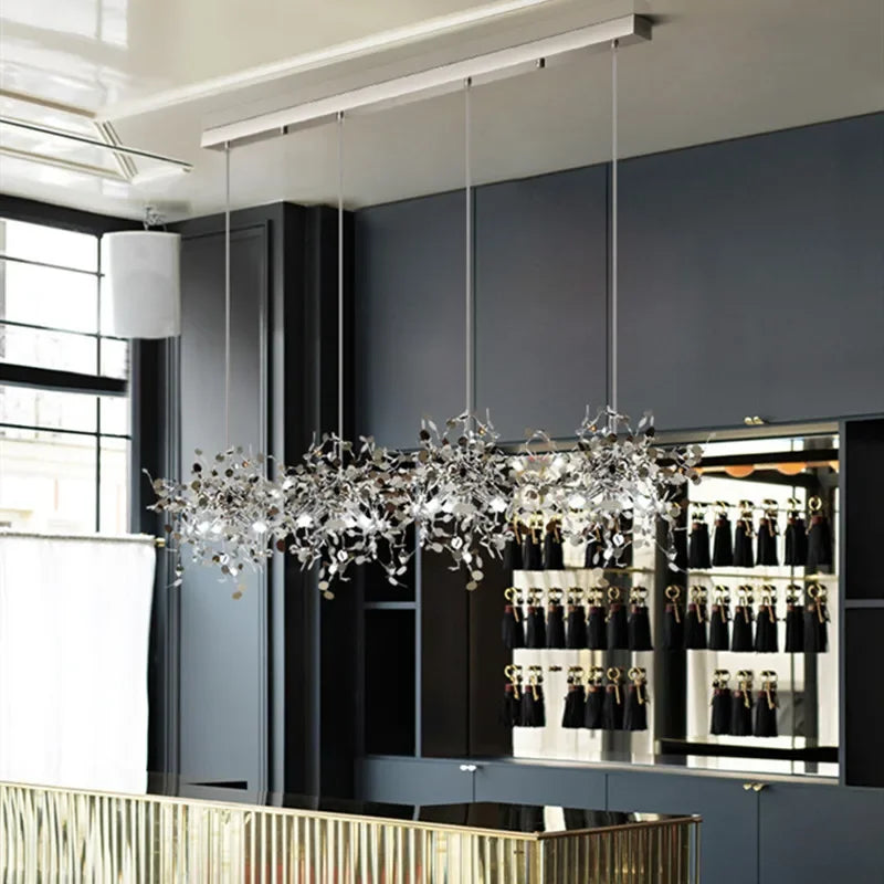 suspension en acier inoxydable au design nordique créatif décoratif - vue 6 sur 11