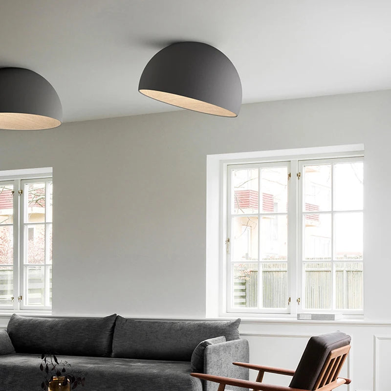 plafonnier led rond style nordique moderne simple décoratif - vue 5 sur 15