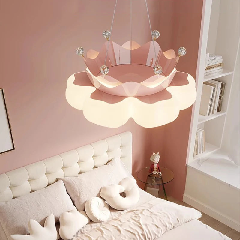plafonnier romantique en forme de nuage pour chambre d'enfant - vue 3 sur 12