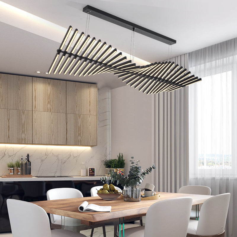 Lustre design LED en baguette lumineuse Bilbao