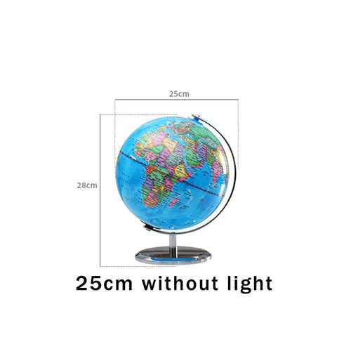 globe terrestre rotatif éducatif lumineux en anglais pour géographie - vue 16 sur 18