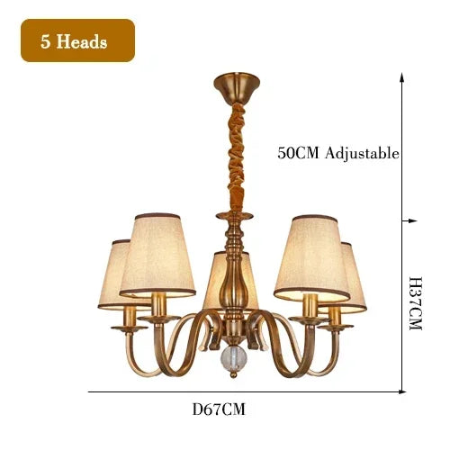 lustre led classique américain pour une décoration rustique élégante - vue 12 sur 15