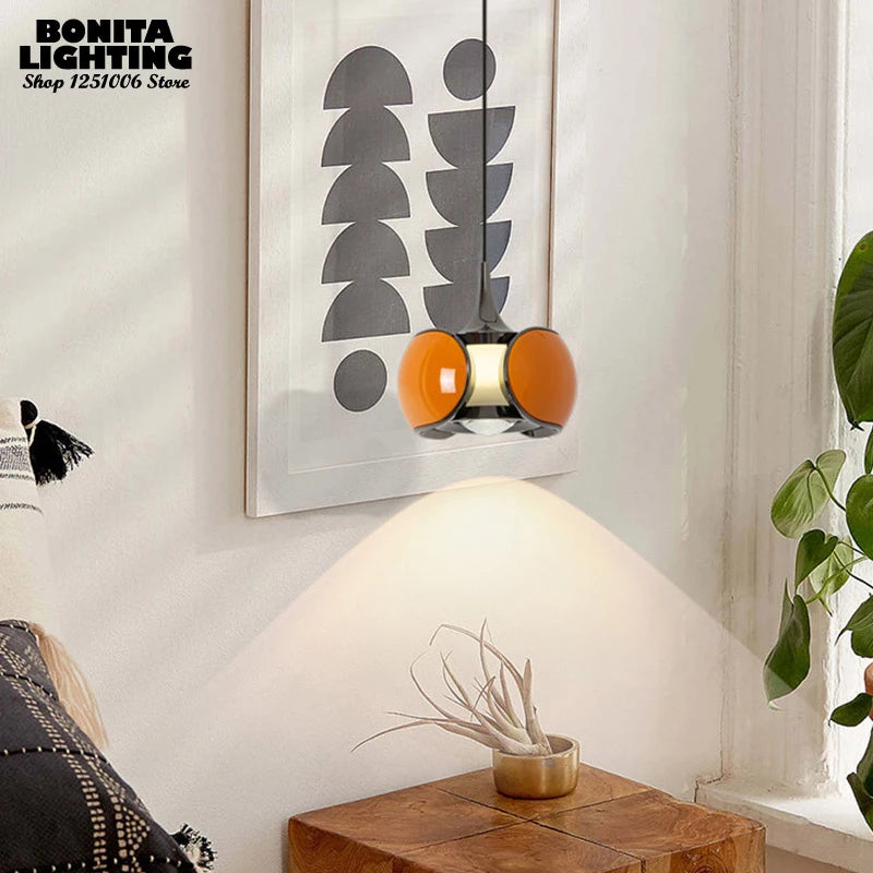 suspension nordique à led avec lentille scarabée relevable décoratif - vue 5 sur 12