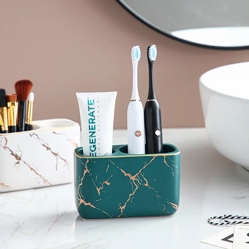 porte-brosse à dents électrique luxe pour salle de bain et rangement - vue 3 sur 16
