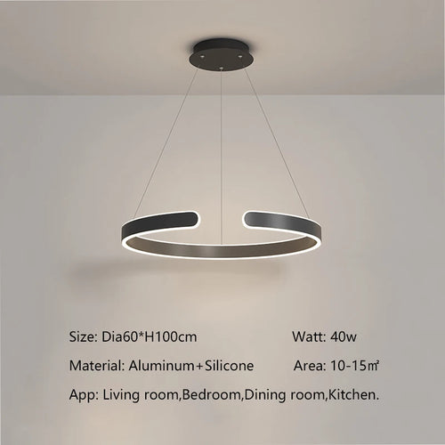 lustre moderne lumineux pour un éclairage élégant intérieur - vue 9 sur 8