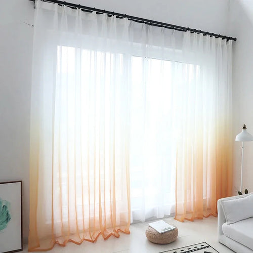 Voilage rideau tulle dégradé moderne salon chambre fenêtre - vue 11 sur 11