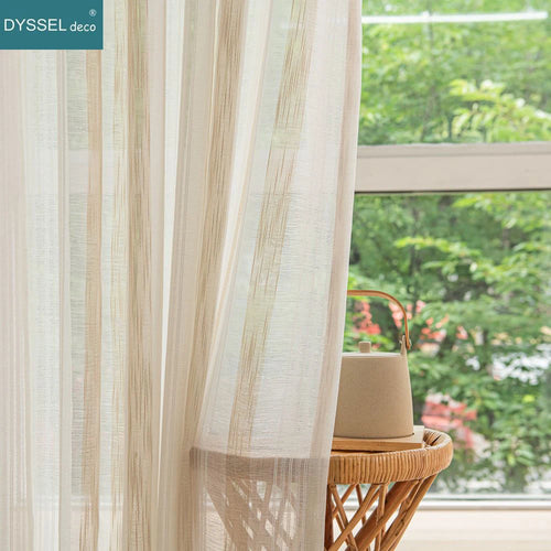 Voilage rideau rayé style moderne pour salon chambre