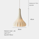suspension en soie à led style nordique pour intérieur élégant
