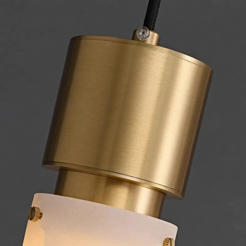 lustre en marbre naturel avec cordon réglable - vue 6 sur 7