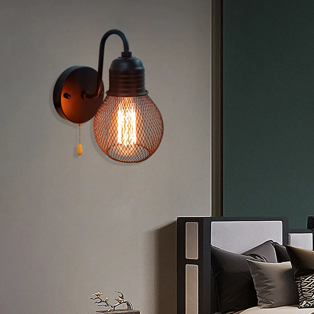 applique murale loft rétro avec interrupteur pour décoration - vue 6 sur 6