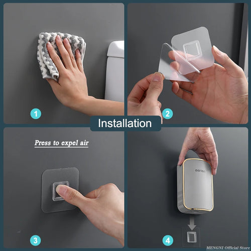 brosse de toilette luxe murale nettoyage rapide accessoires salle de bain - vue 9 sur 12