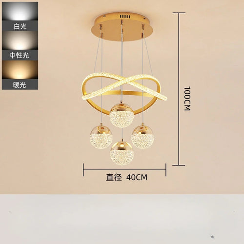 lustre circulaire moderne à intensité variable pour décoration intérieure - vue 10 sur 10