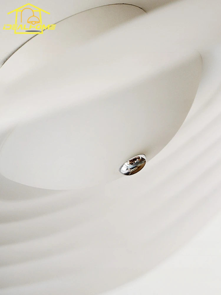 plafonnier led rétro en résine feuille de lotus décoration moderne - vue 4 sur 8