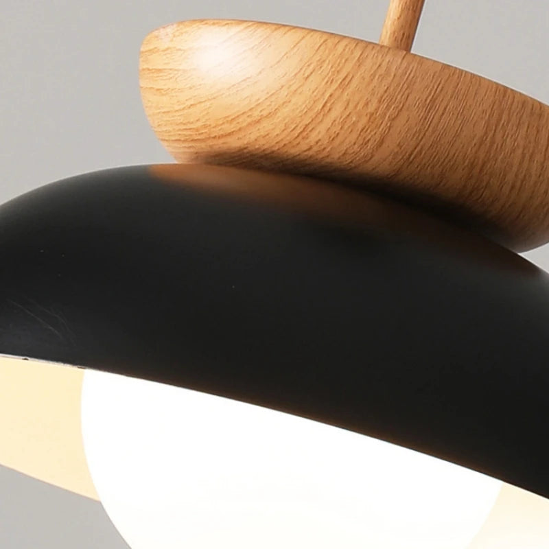 suspension style américain en métal et bois pour restaurant - vue 5 sur 7