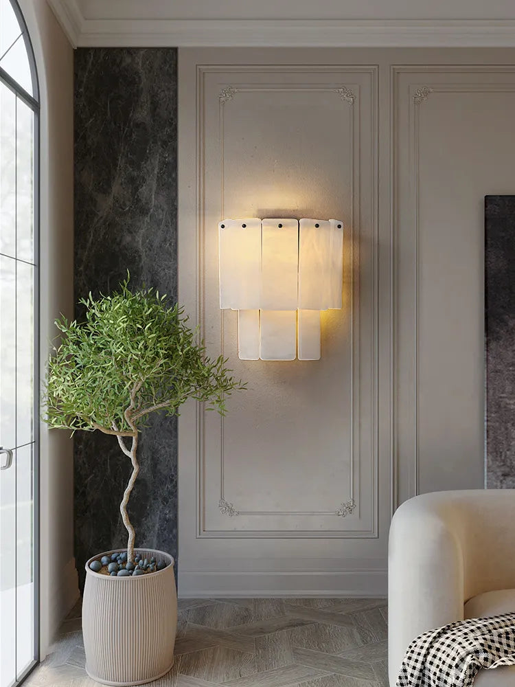 Applique murale en marbre blanc pour salon - vue 3 sur 8