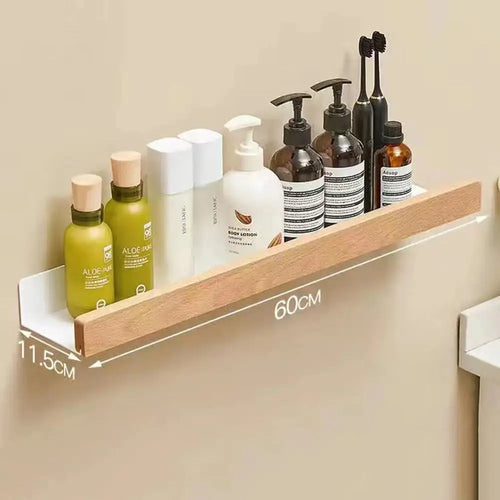 étagère en hêtre étanche pour rangement cuisine et salle de bain - vue 19 sur 20