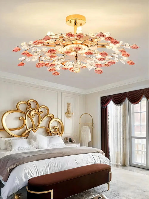 plafonnier moderne en céramique cristal pour intérieur élégant