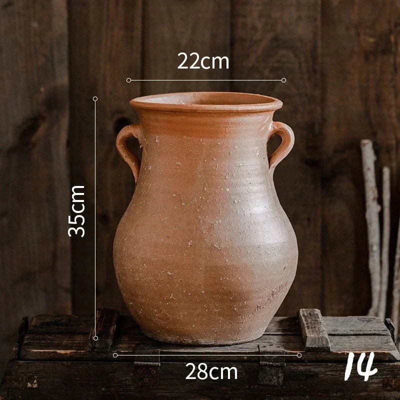jardinières en poterie rustiques pour décoration intérieure et extérieure - vue 15 sur 25