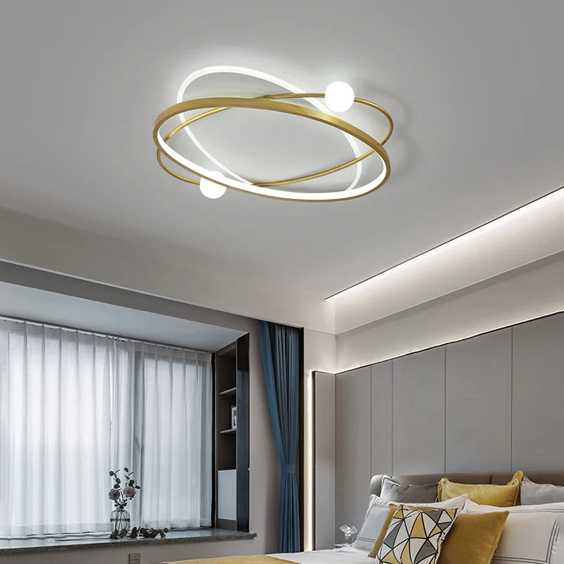 plafonnier led moderne avec télécommande pour décoration intérieure - vue 5 sur 10