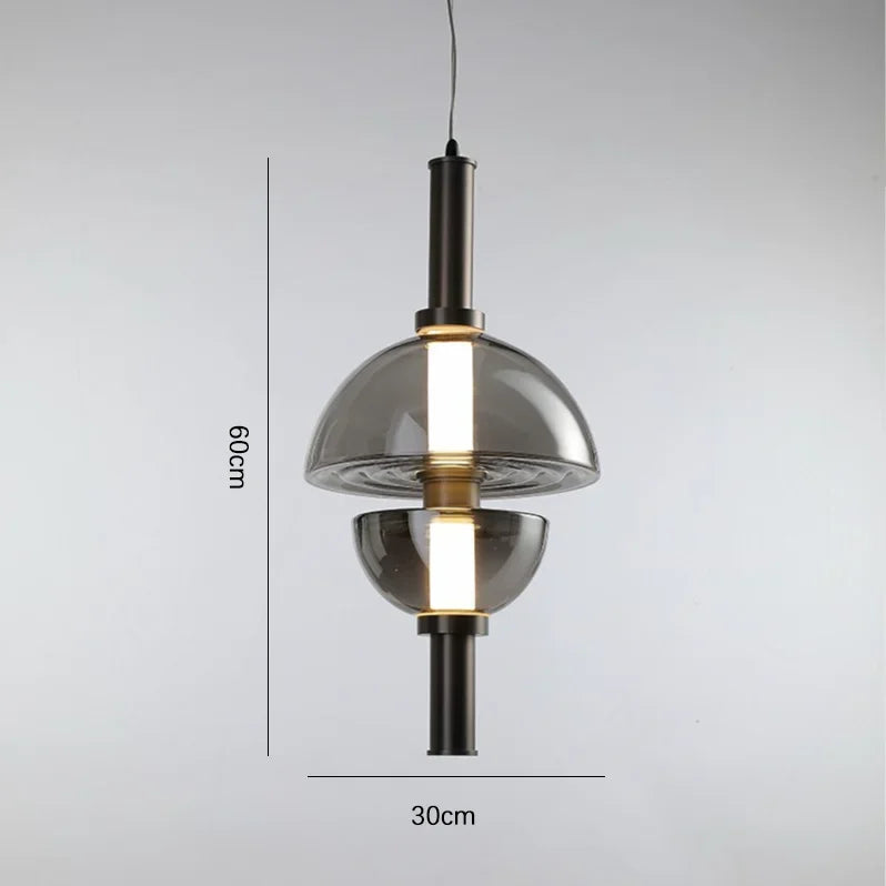suspension en verre coloré design nordique pour éclairage élégant - vue 10 sur 11
