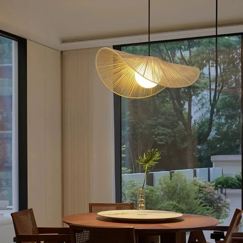 suspension en rotin pour décoration intérieure élégante - vue 4 sur 12