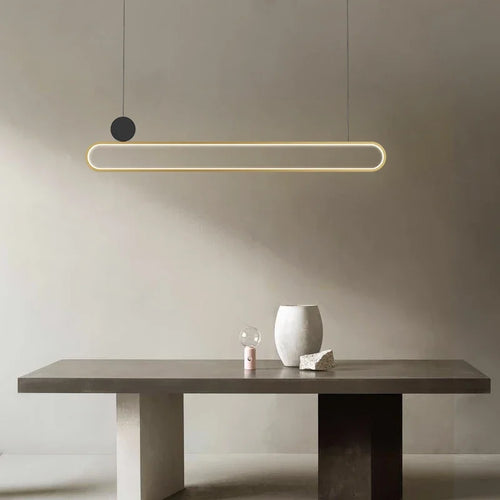 Modern and simple LED dining room chandelier, Nordic gold living room, kitchen lights, bar, meeting room decorative lighting - vue 2 sur 16