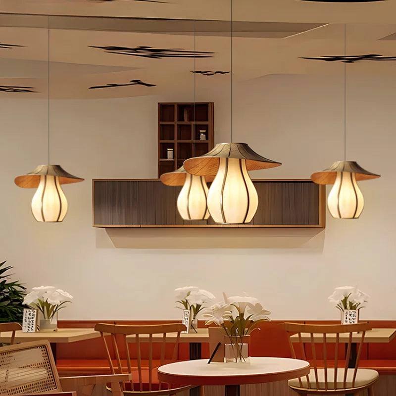 suspension en rotin tissé pour éclairage intérieur décoratif