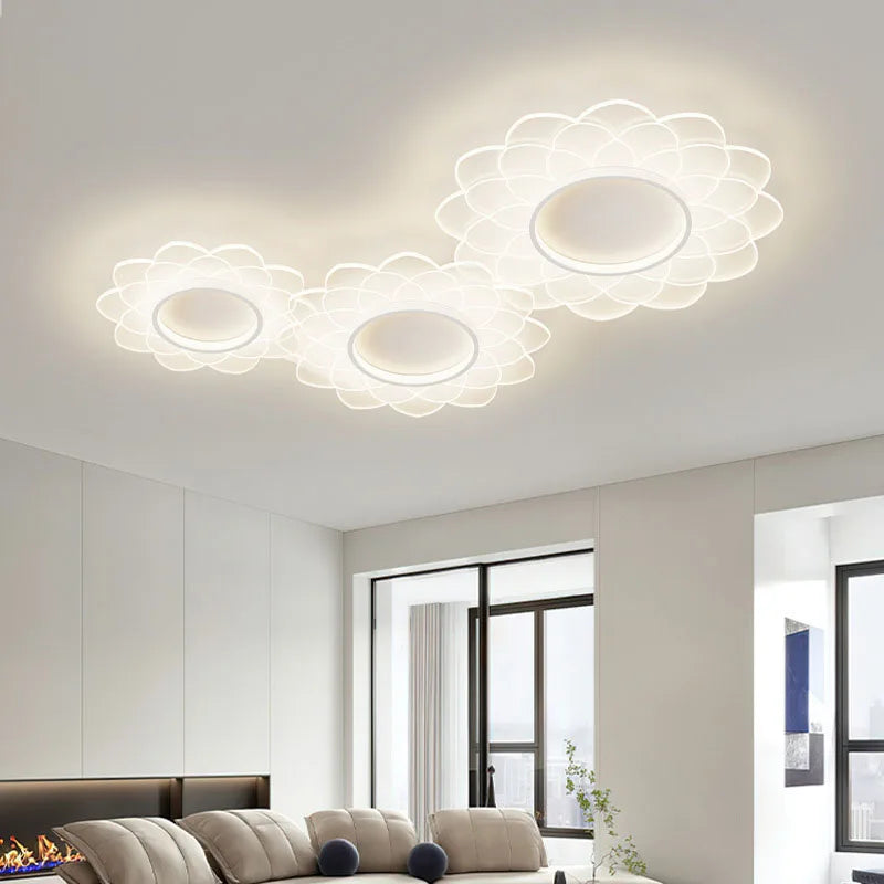 plafonnier led spot design floral en acrylique pour décoration intérieure - vue 4 sur 12