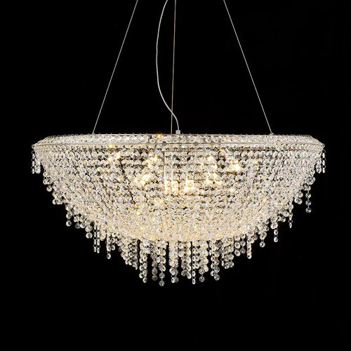 lustre led moderne de luxe en cristal pour hôtel duplex villa - vue 6 sur 11