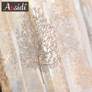 Voilage moderne motif feuilles pour salon chambre