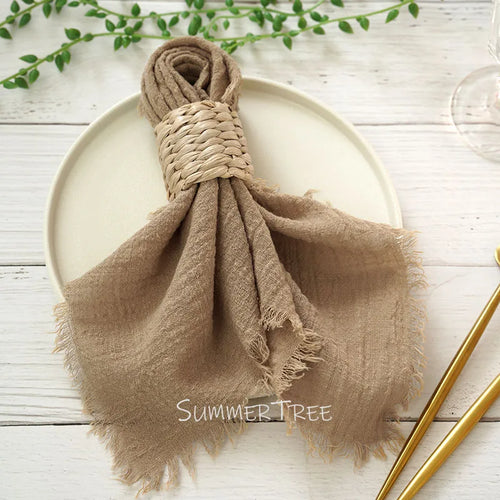 Serviette de table lot 12 gaze coton vintage