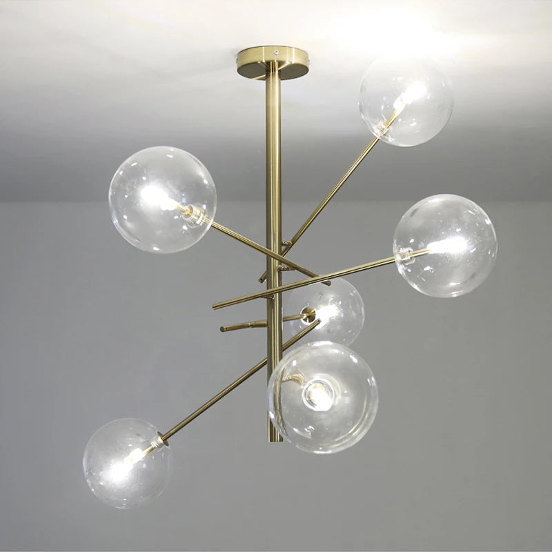lustre winfordo globe led suspendu avec bulles de verre pour décoration - vue 4 sur 12