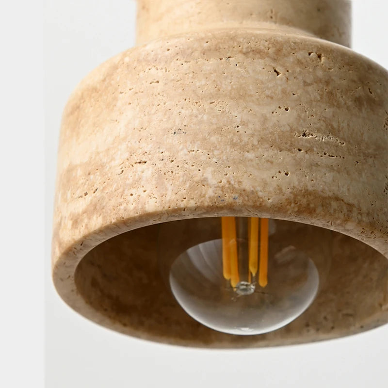 Suspension LED en marbre jaune - vue 7 sur 7