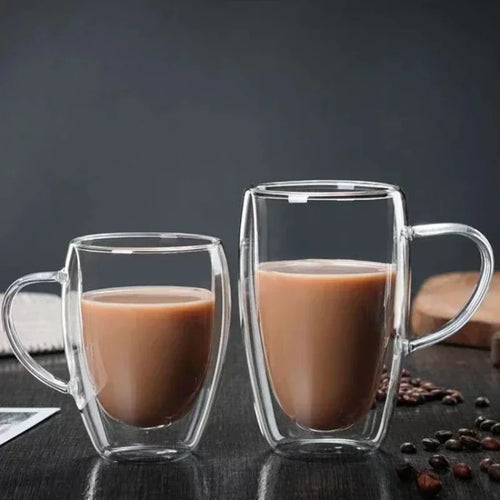 Mug verre double paroi isolant style moderne
