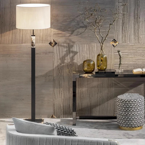lampadaire de luxe design moderne pour salon côté canapé - vue 2 sur 8