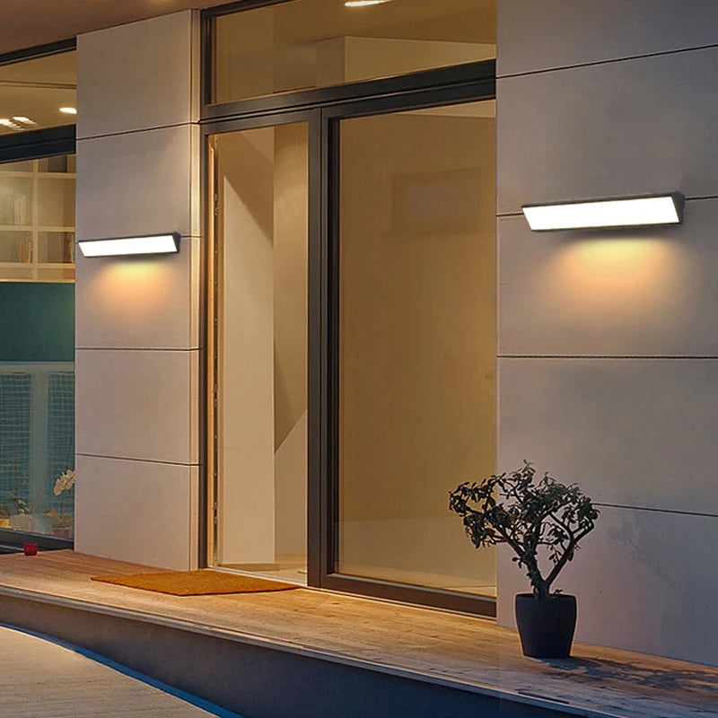 Applique murale LED éclairage extérieur IP65 moderne étanche jardin terrasse porte de garage clôture décoration intérieure éclairage appliques murales - vue 6 sur 6