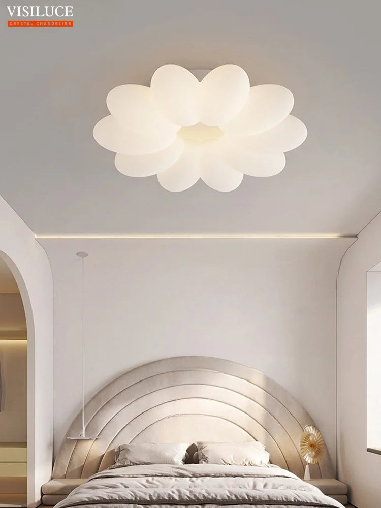 plafonnier led fleurs pour chambre d enfant trois couleurs lumière - vue 3 sur 10
