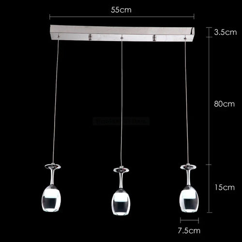 suspension modernes en verre de vin pour bar café - vue 16 sur 16