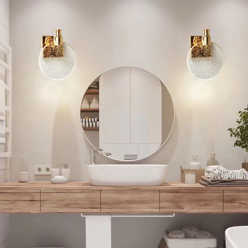 applique murale led de luxe en cristal décorative et veilleuse