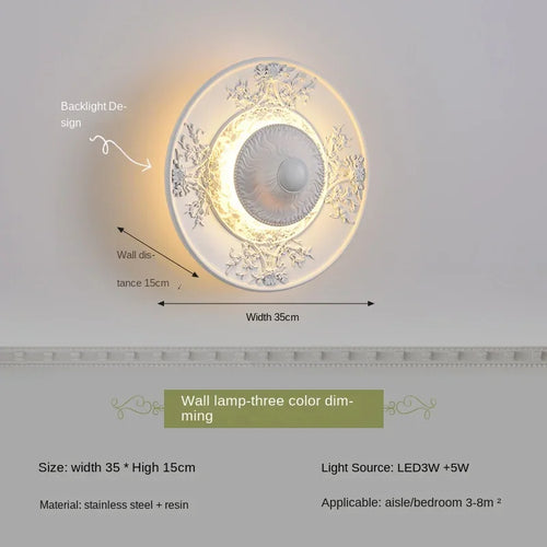 applique murale en résine d'ange sculptée décorative à led - vue 13 sur 19