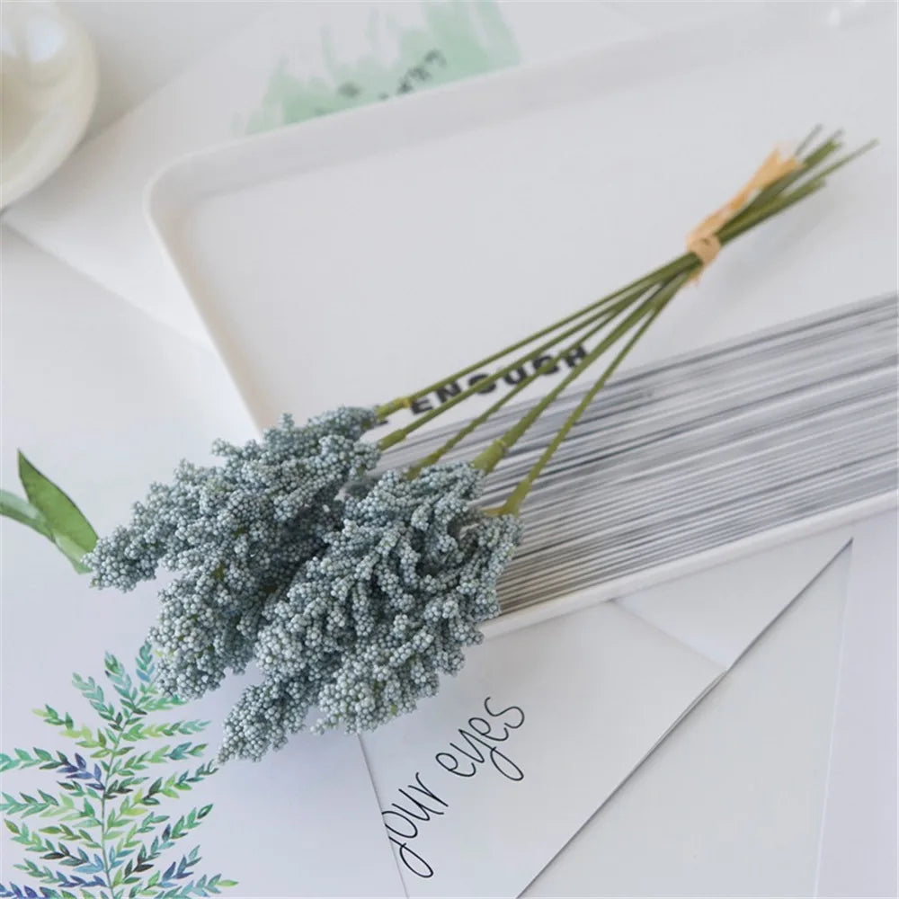 lot de 6 épis de blé et fleurs de lavande pour décoration de mariage - vue 8 sur 13