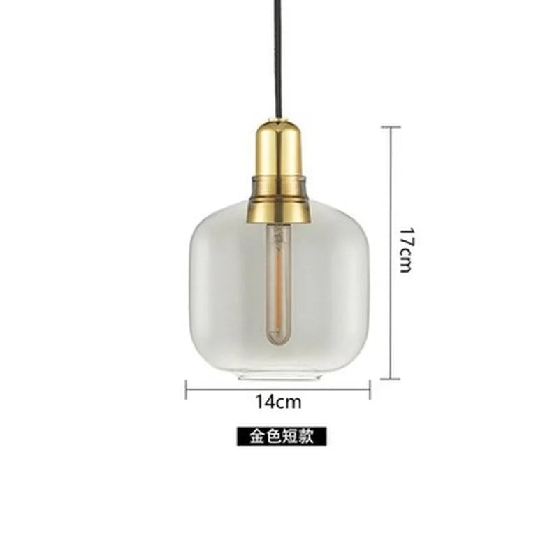 suspension en verre avec détail en marbre design industriel élégant - vue 11 sur 16