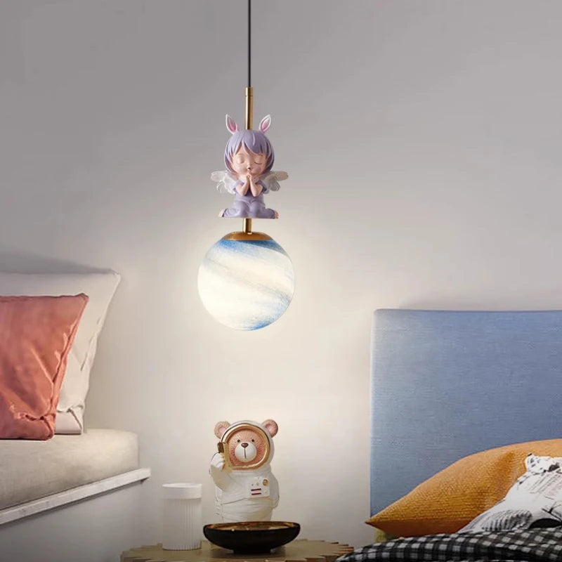 applique murale ange moderne pour chambre d'enfant décorative - vue 4 sur 18